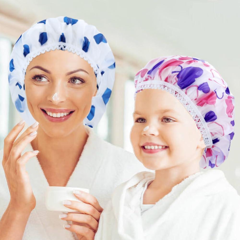 Set de 6 Gorras de Ducha Reutilizables Lawie - Impermeables y Ajustables