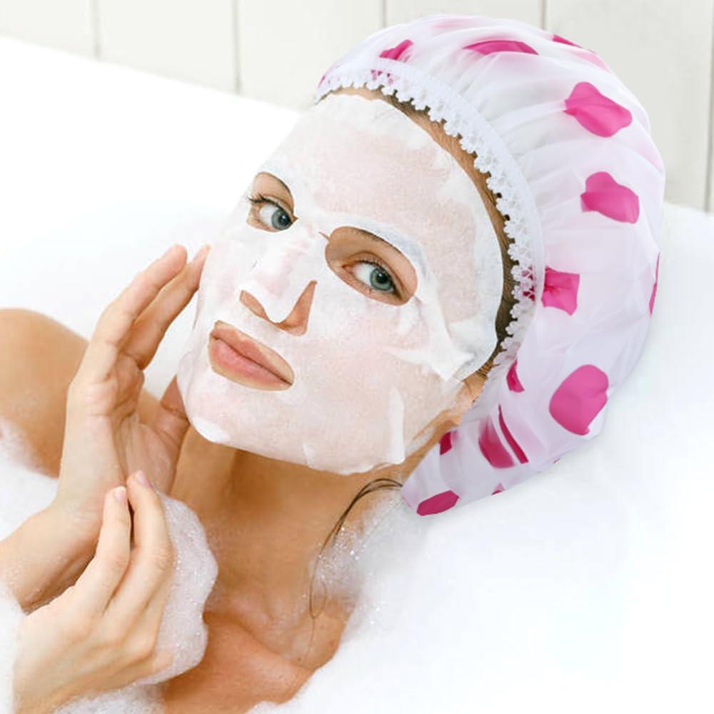 Set de 6 Gorras de Ducha Reutilizables Lawie - Impermeables y Ajustables