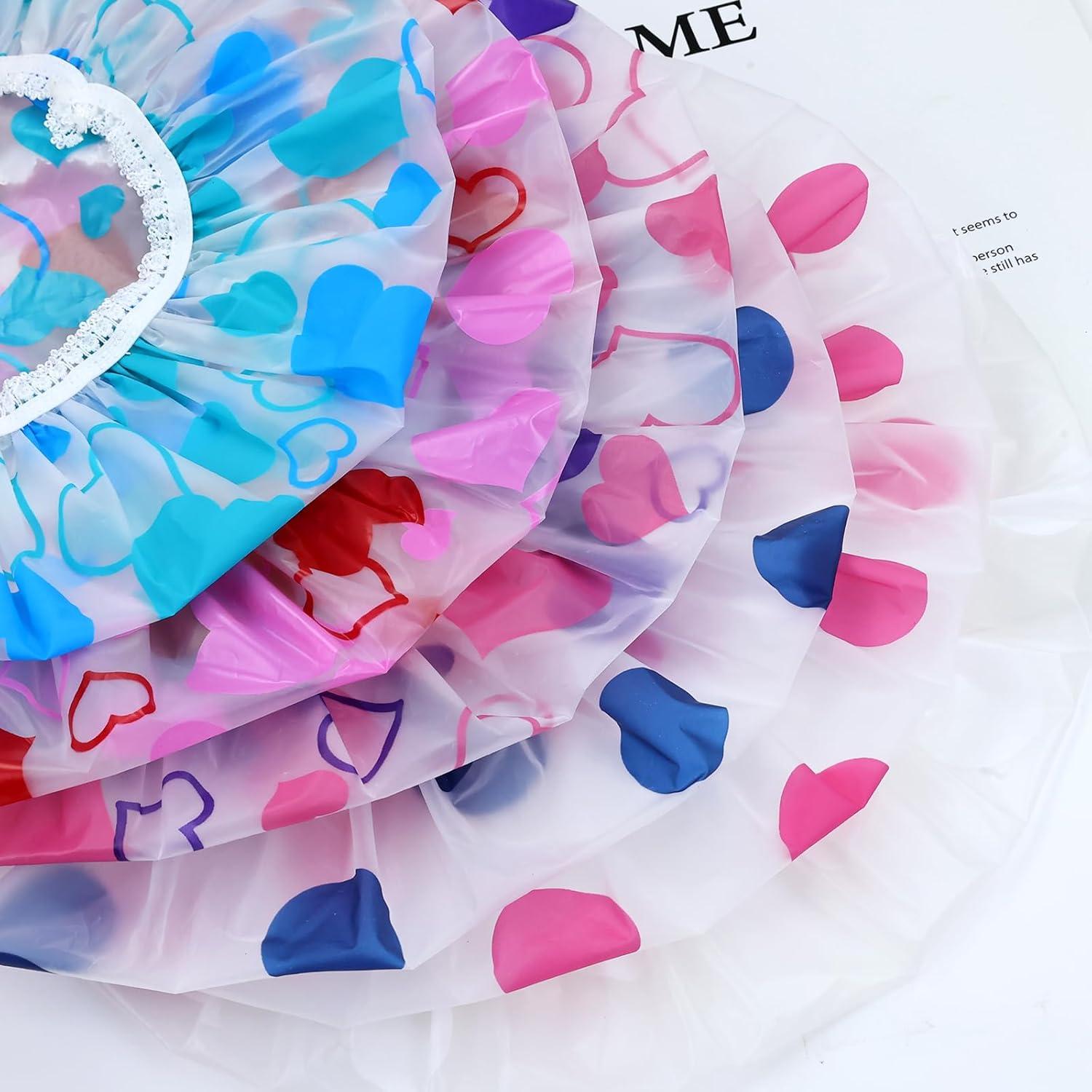 Set de 6 Gorras de Ducha Reutilizables Lawie - Impermeables y Ajustables