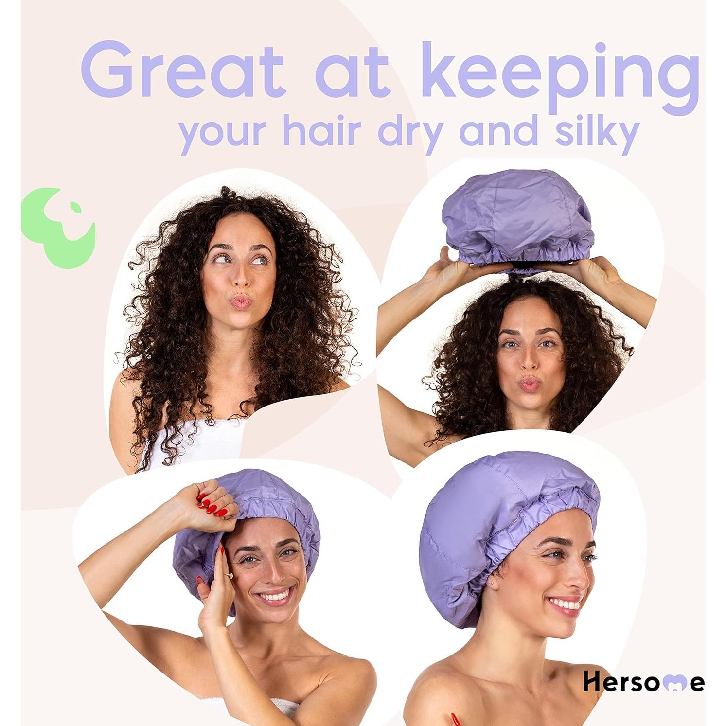 Gorro de Ducha Premium Hairsome Lila 100% Impermeable Grande