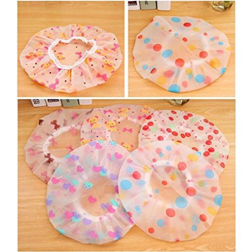 Gorros de Ducha Reutilizables AKOAK 5 Piezas Estampados