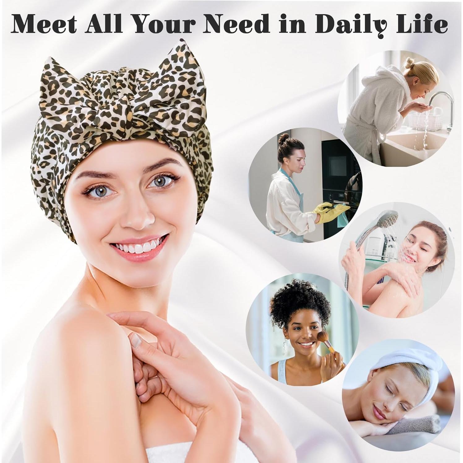 Gorro de Ducha Reutilizable Vidsel con Lazo Ajustable 30x25cm