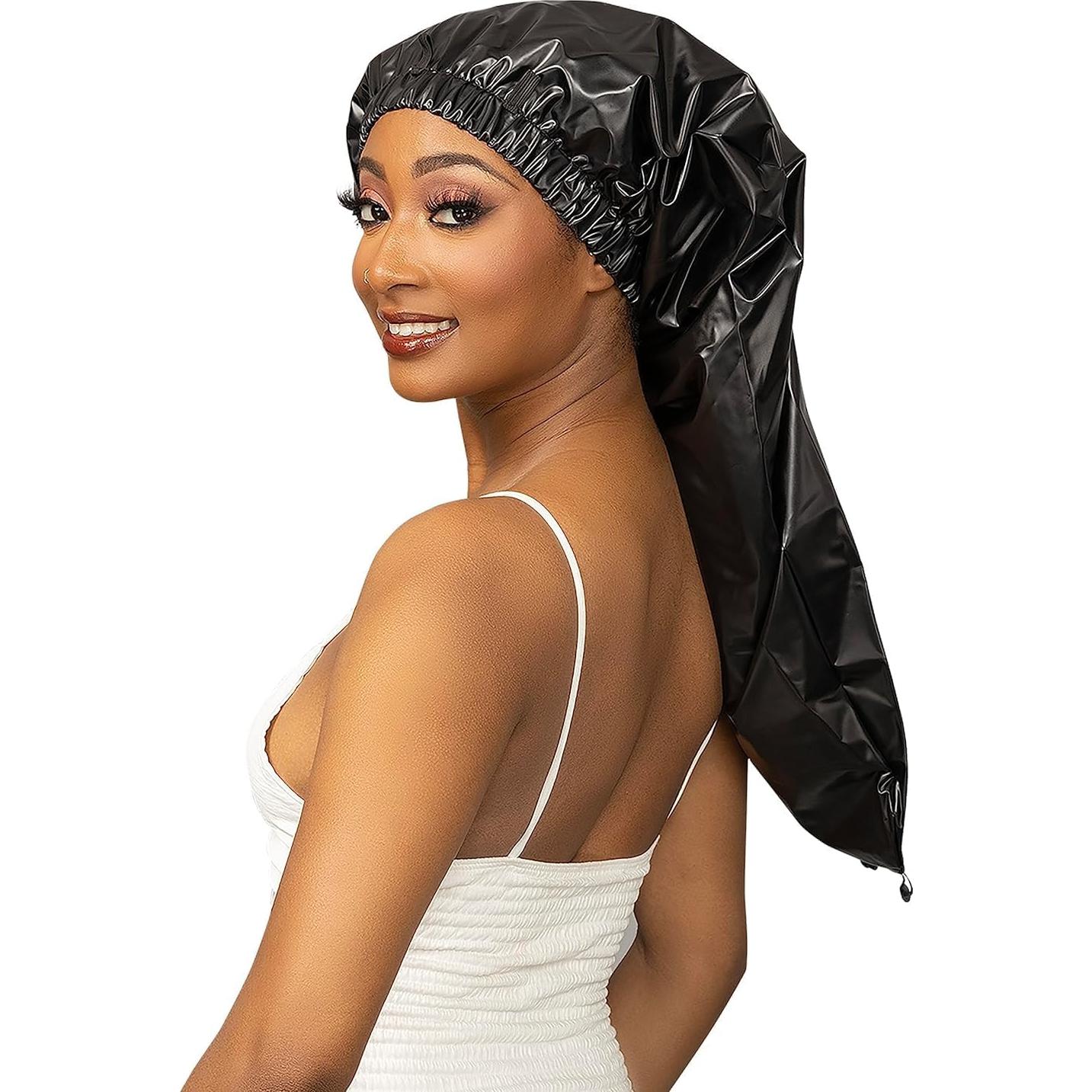 Gorro de Ducha Esha para Cabello Largo Rosa Impermeable