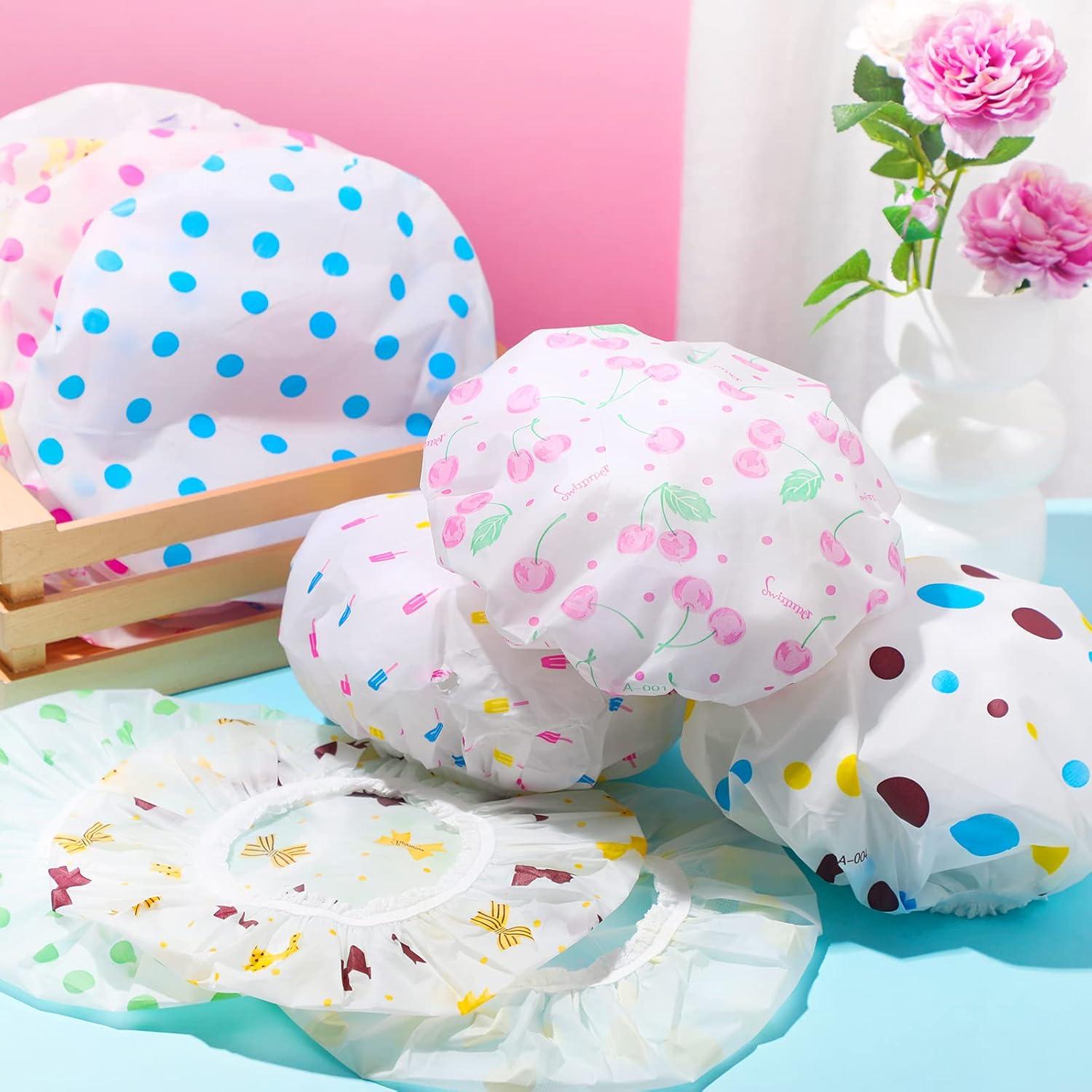 20 Gorras de Ducha Reutilizables Sureio, Impermeables y Elásticas