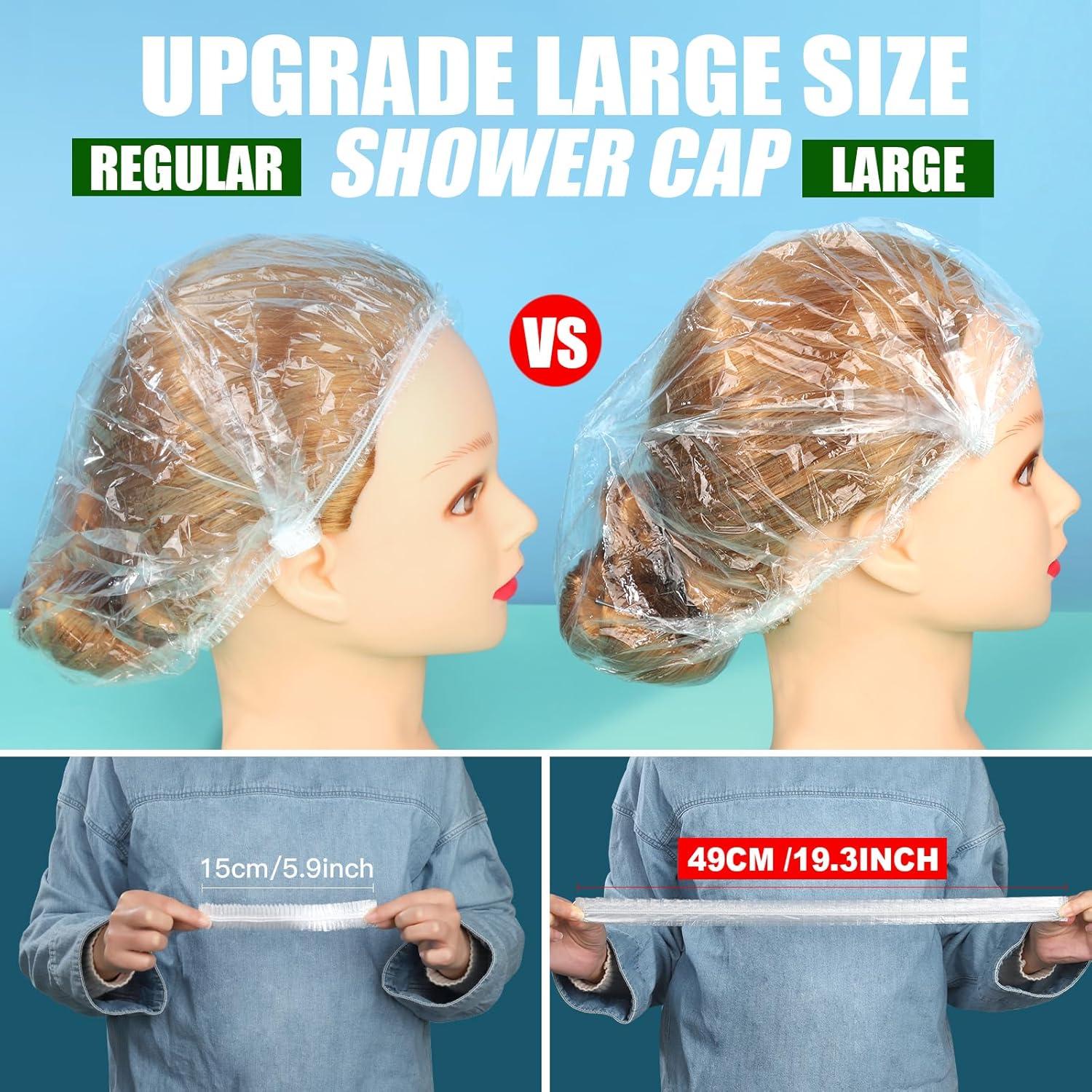 Gorras de Ducha Desechables LEOBRO 80pcs 49cm Plástico