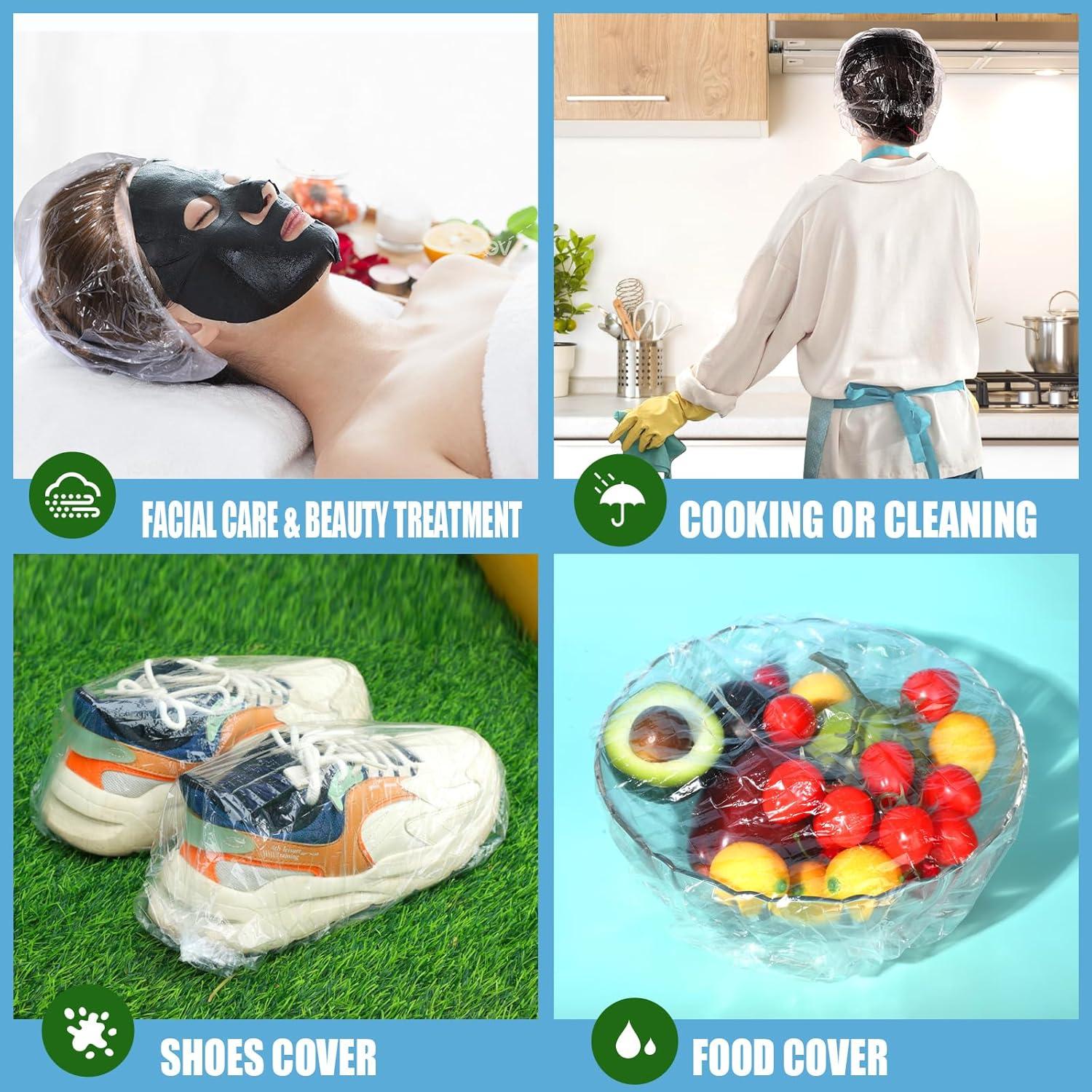 Gorras de Ducha Desechables LEOBRO 80pcs 49cm Plástico