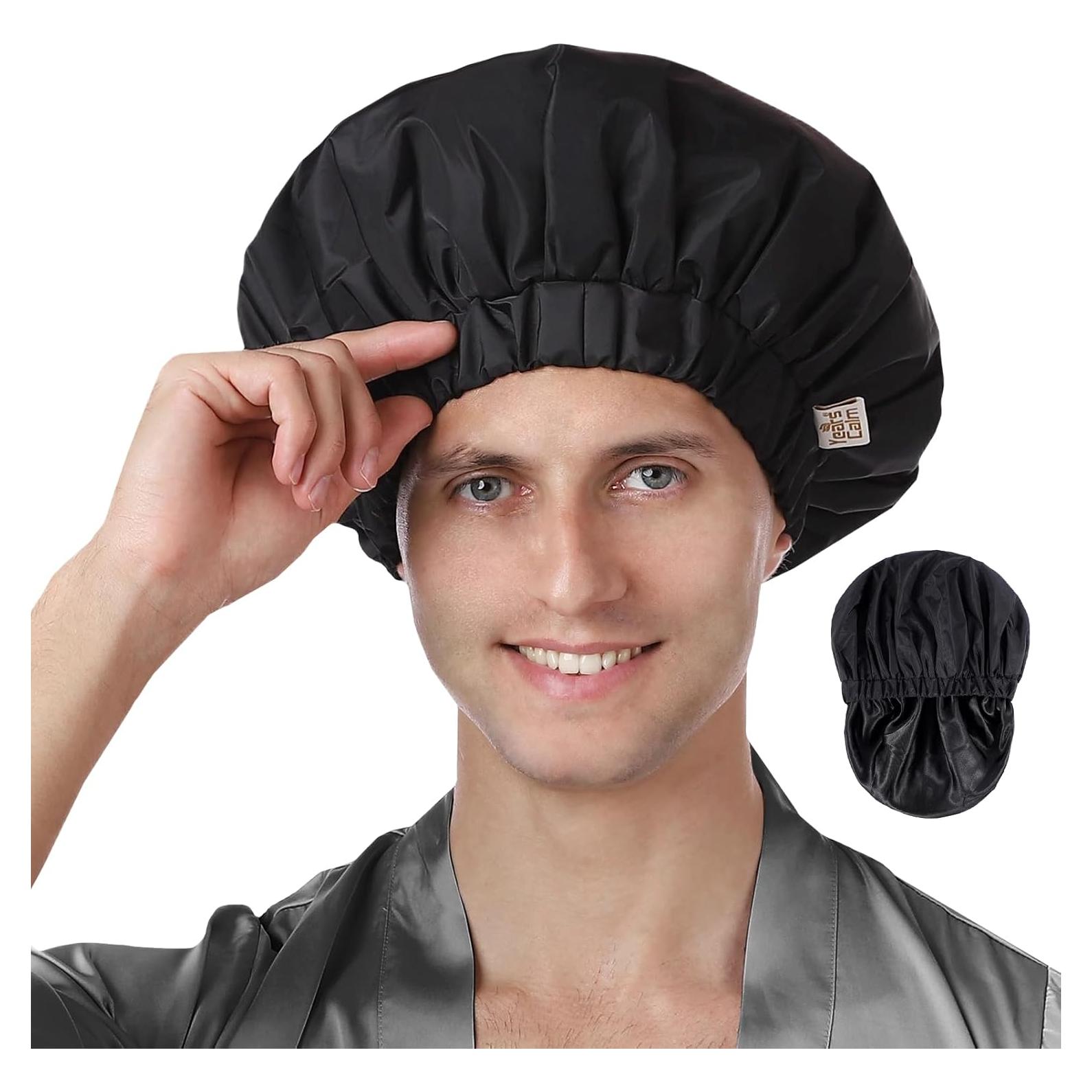 Gorro de Ducha Impermeable Years Calm XL para Hombre - Negro