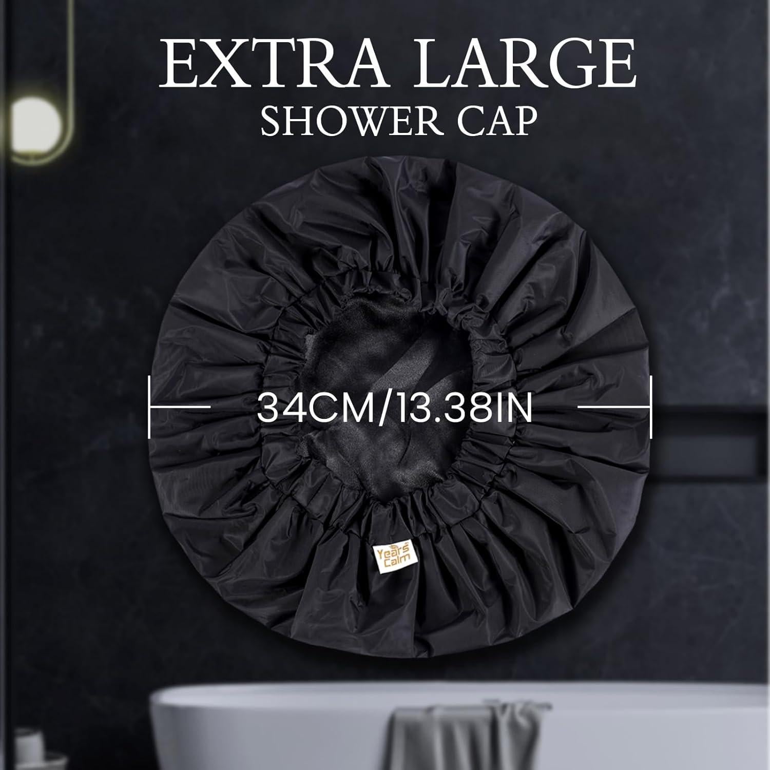 Gorro de Ducha Impermeable Years Calm XL para Hombre - Negro