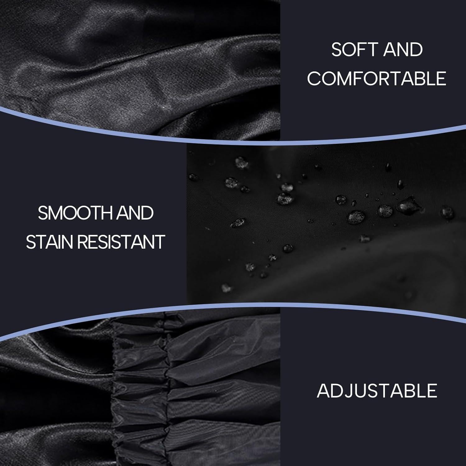 Gorro de Ducha Impermeable Years Calm XL para Hombre - Negro