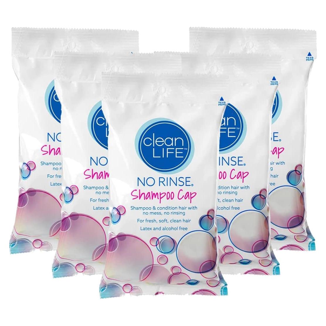 Gorro de Champú Sin Enjuague CleanLife - Paquete de 5 Unidades