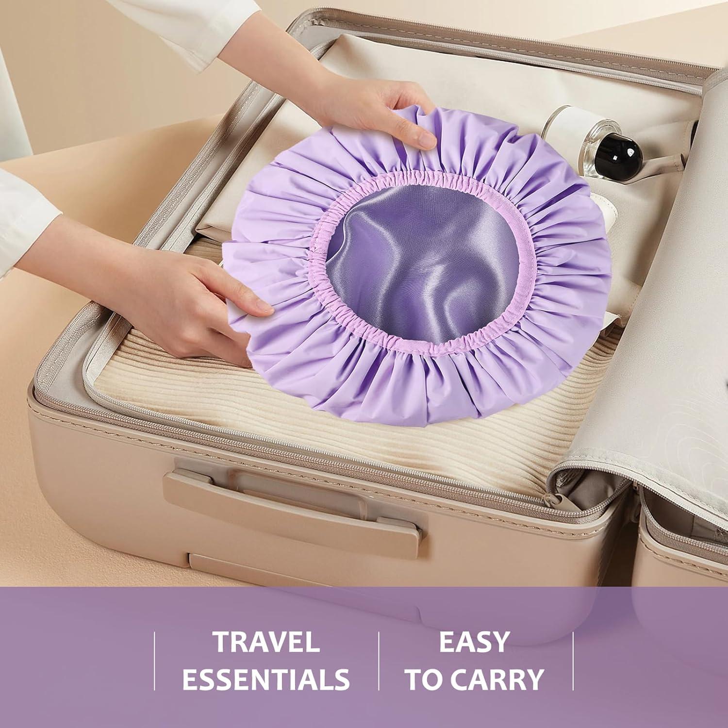 Gorro de Ducha Impermeable YIZIJIZI Grande para Mujeres - Púrpura