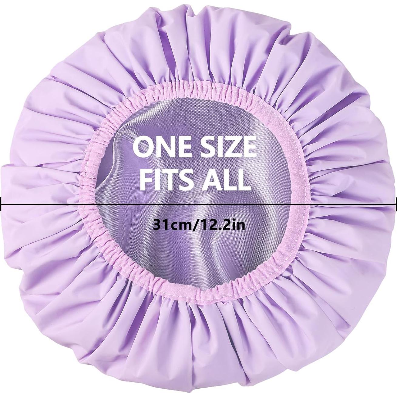 Gorro de Ducha Impermeable YIZIJIZI Grande para Mujeres - Púrpura