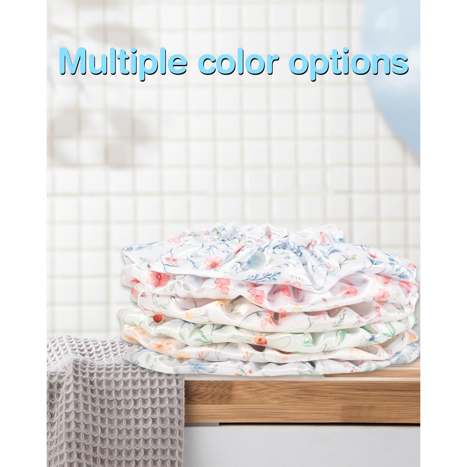 Gorra de Ducha Impermeable Auban Doble Capa para Cabello Largo