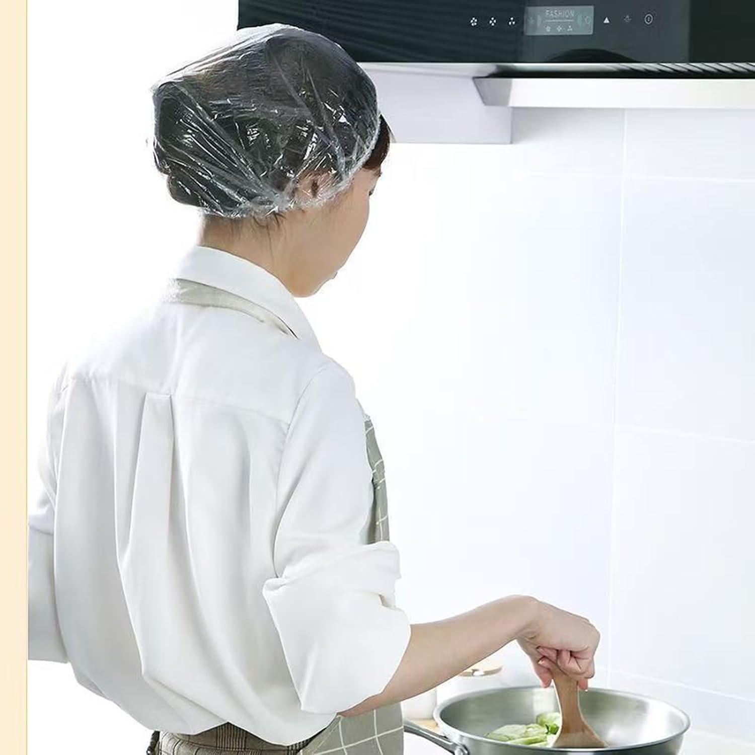 200 Gorras de Ducha Desechables MISSJOJIAY Impermeables 46 cm