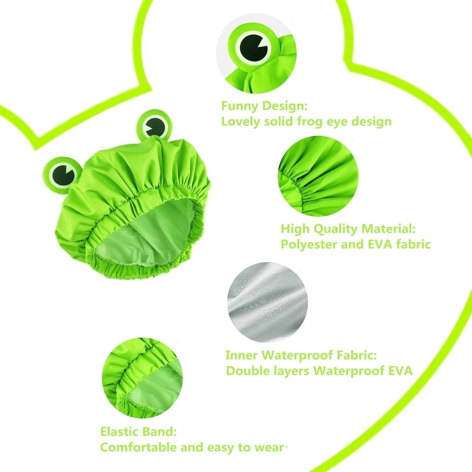 Gorro de Ducha Impermeable LamaMe Doble Capa Verde Rana