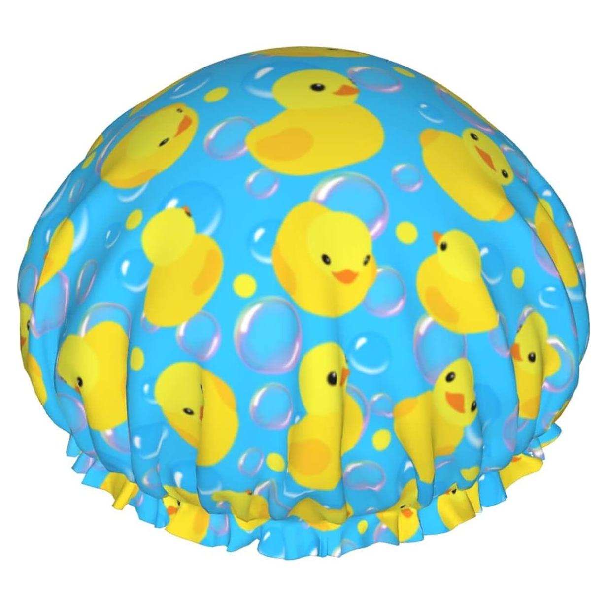 Gorro de Ducha JUKE Doble Capa Impermeable Amarillo