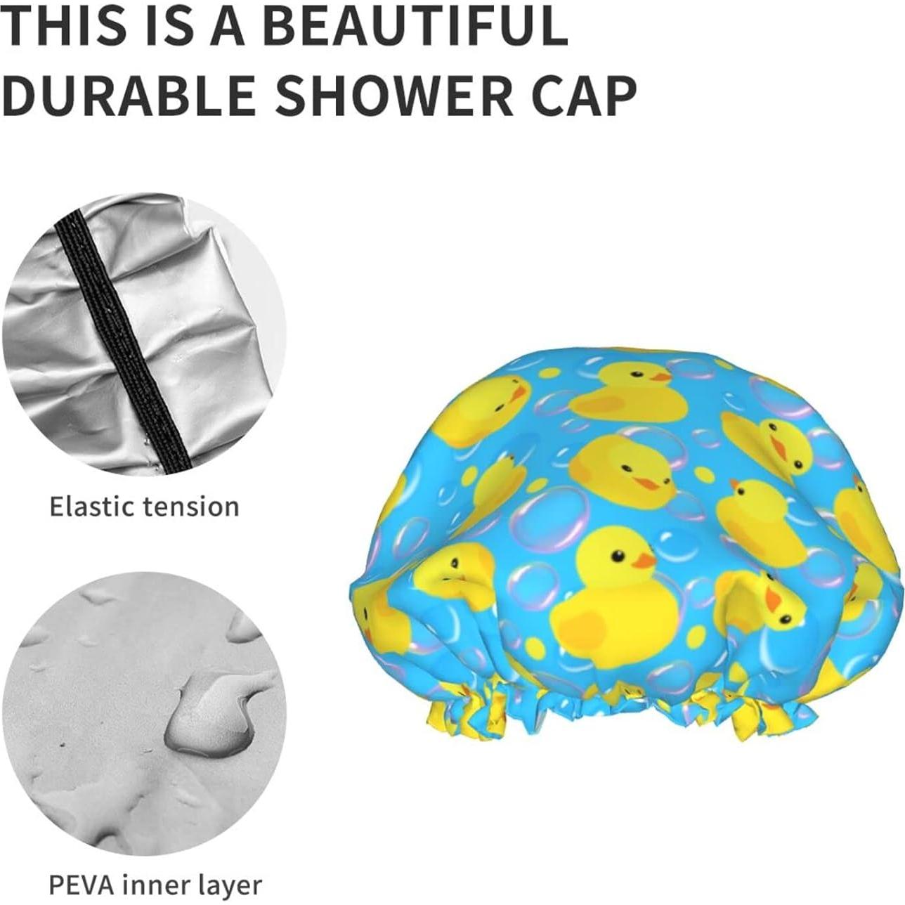 Gorro de Ducha JUKE Doble Capa Impermeable Amarillo