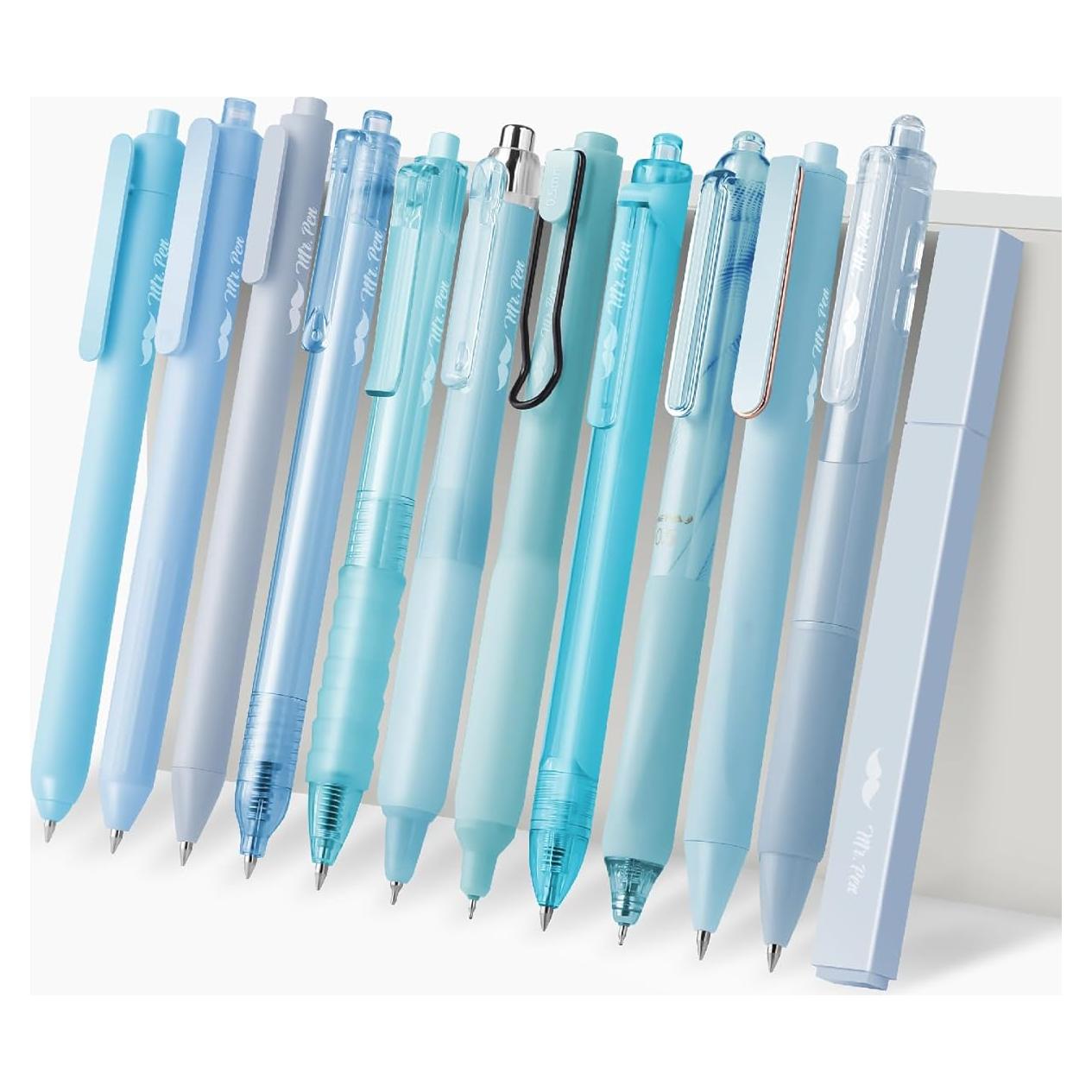 Juego de bolígrafos de gel Mr. Pen 12 unidades azul pastel