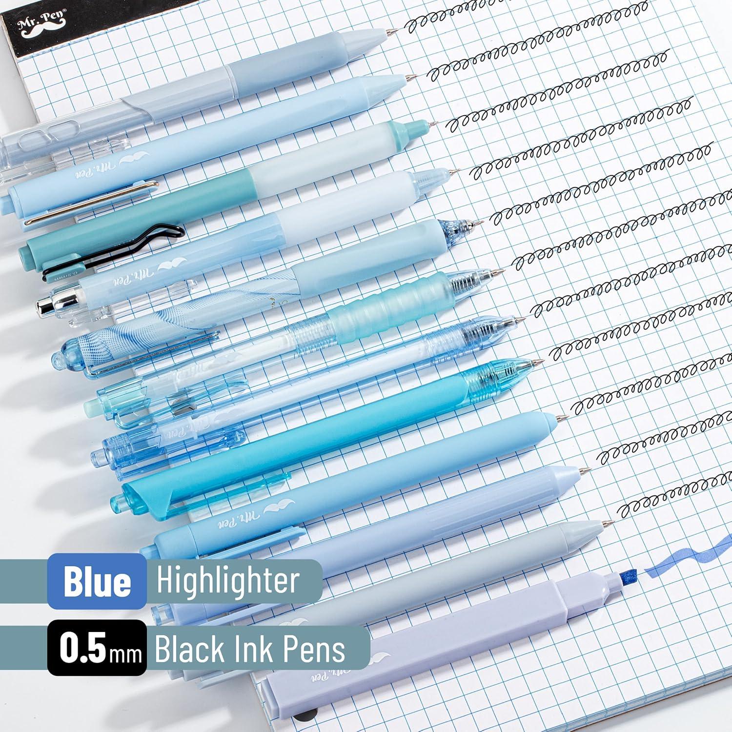 Juego de bolígrafos de gel Mr. Pen 12 unidades azul pastel