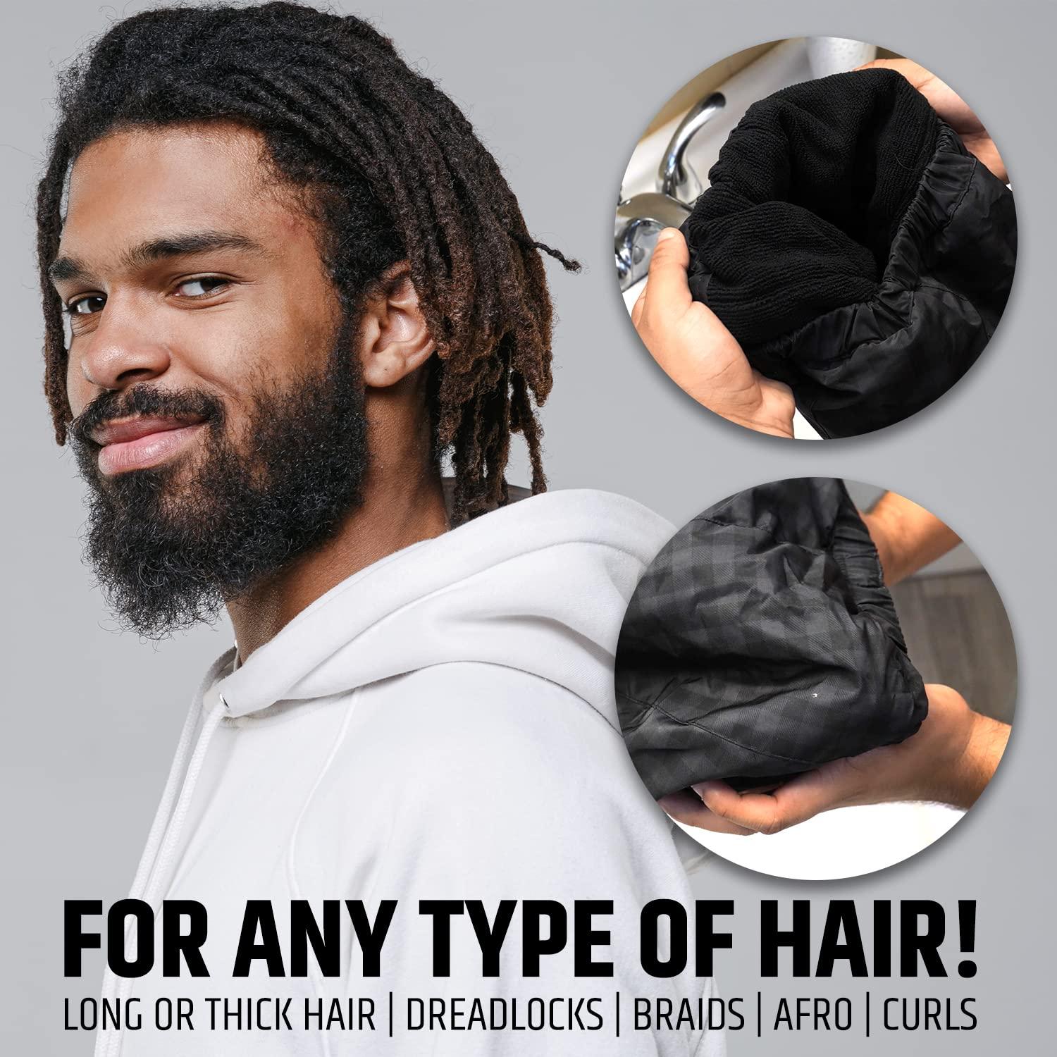 Gorro de Ducha Hairsome Negro para Hombres - Impermeable y Ajustable