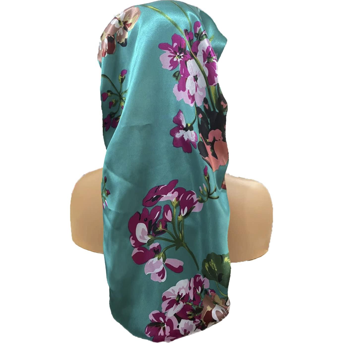 4 Bonetes de Satén para Mujeres - Gorro de Sueño Suave y Largo