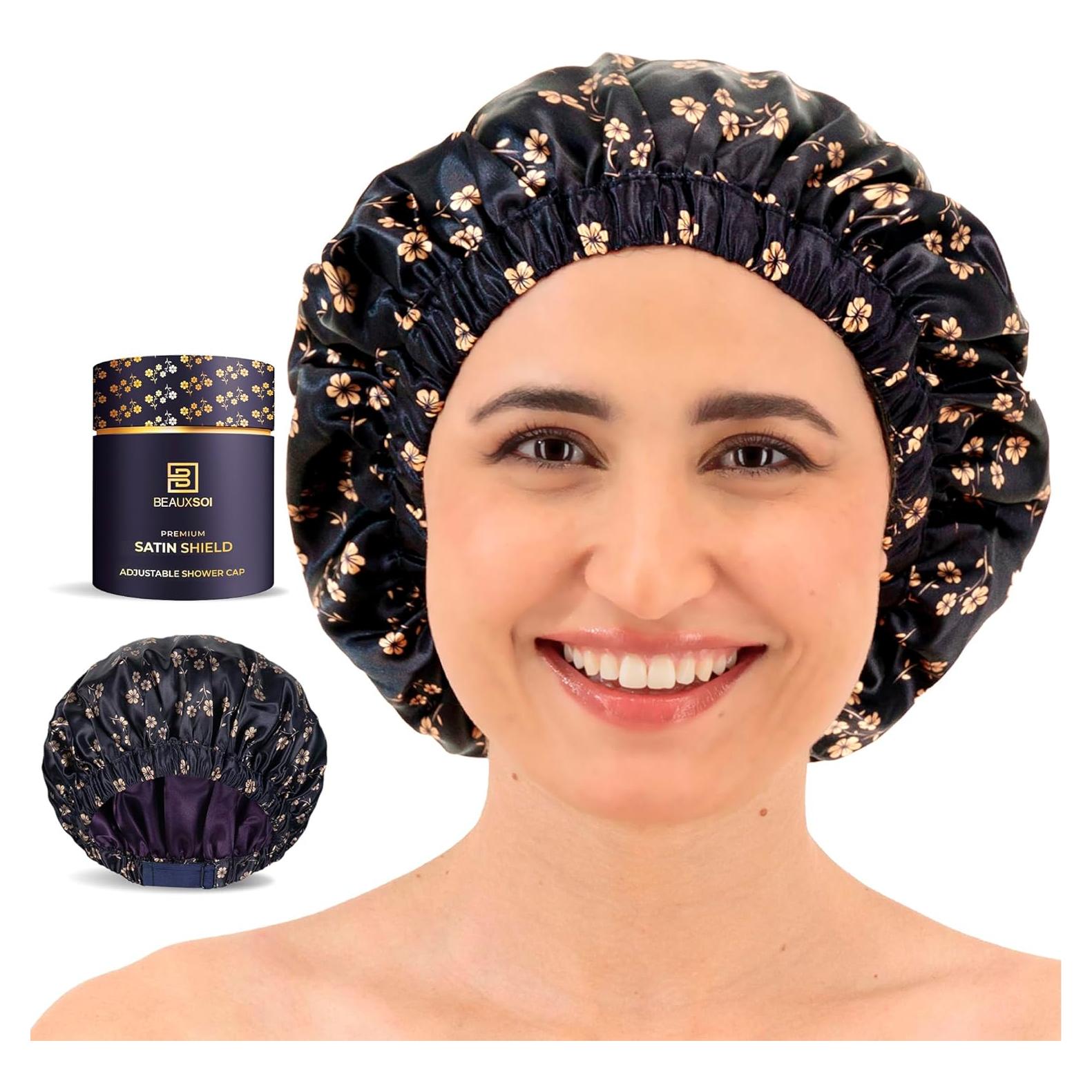 Gorro de Ducha Reutilizable BEAUXSOI Floral a Prueba de Agua