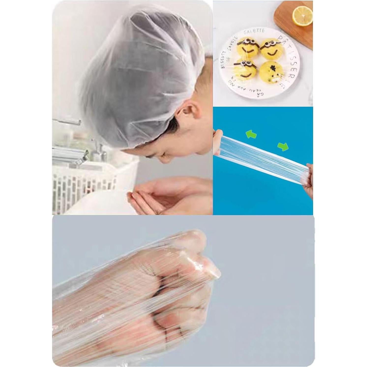 200 Gorras de Ducha Desechables Plásticas Borsicge 46 cm