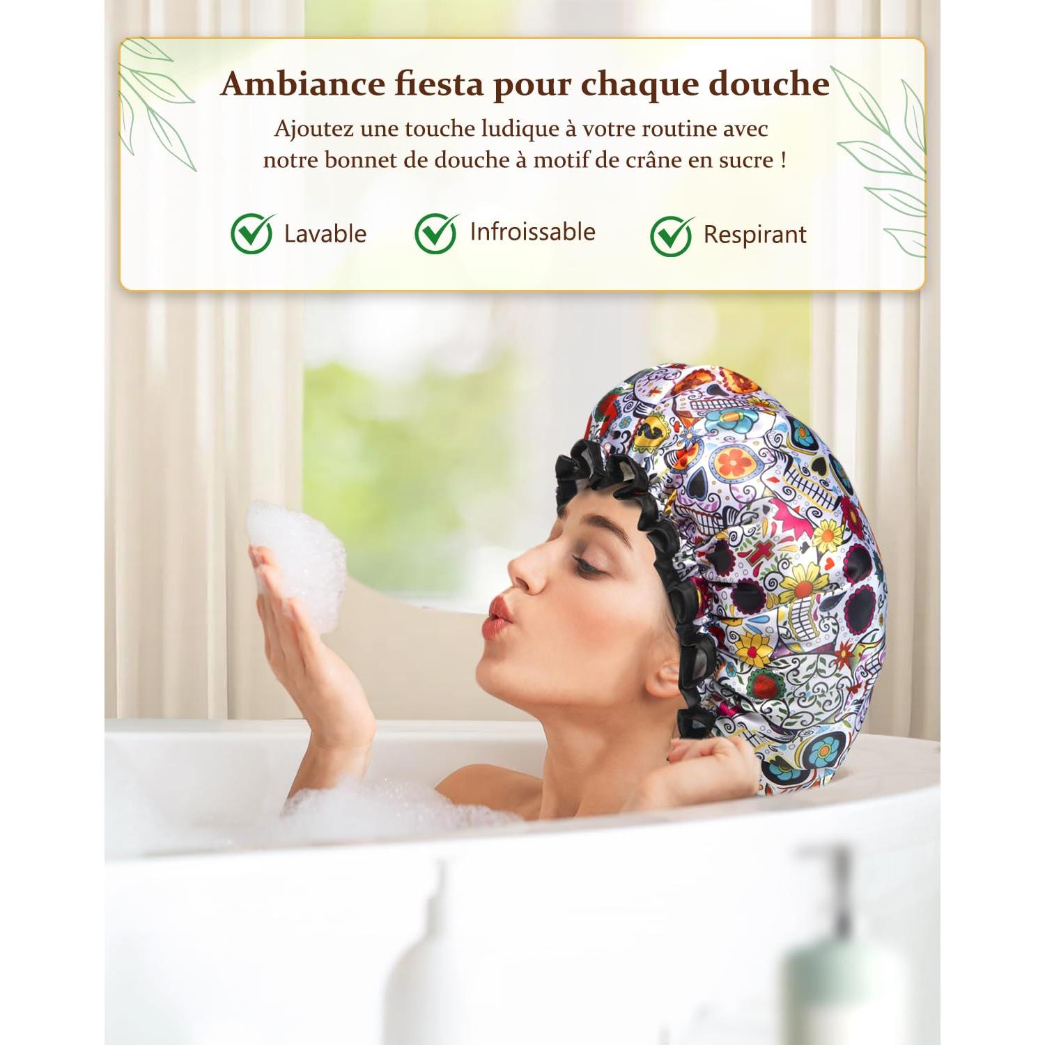 Gorro de Ducha Reutilizable Mikimini Doble Capa Mediano