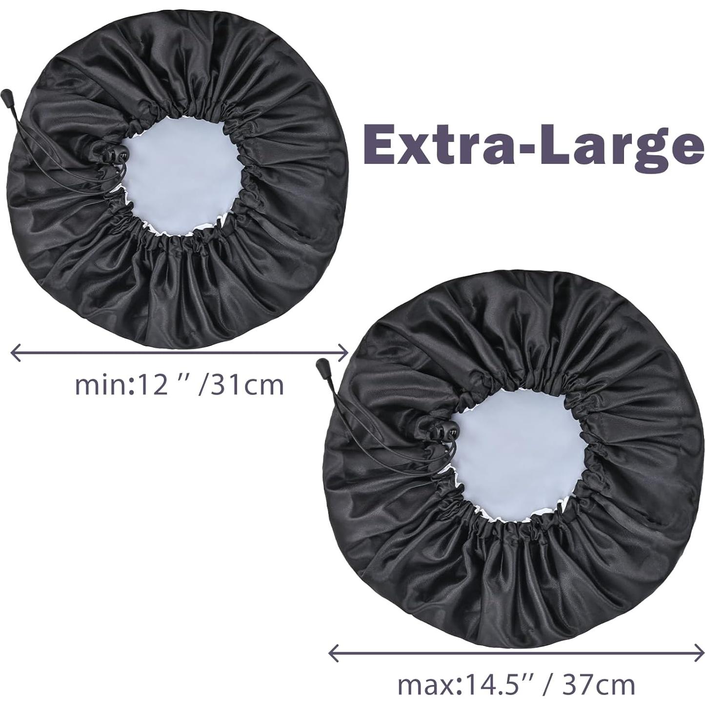 Gorro de Ducha Impermeable Yonchic Doble Capa Ajustable Negro