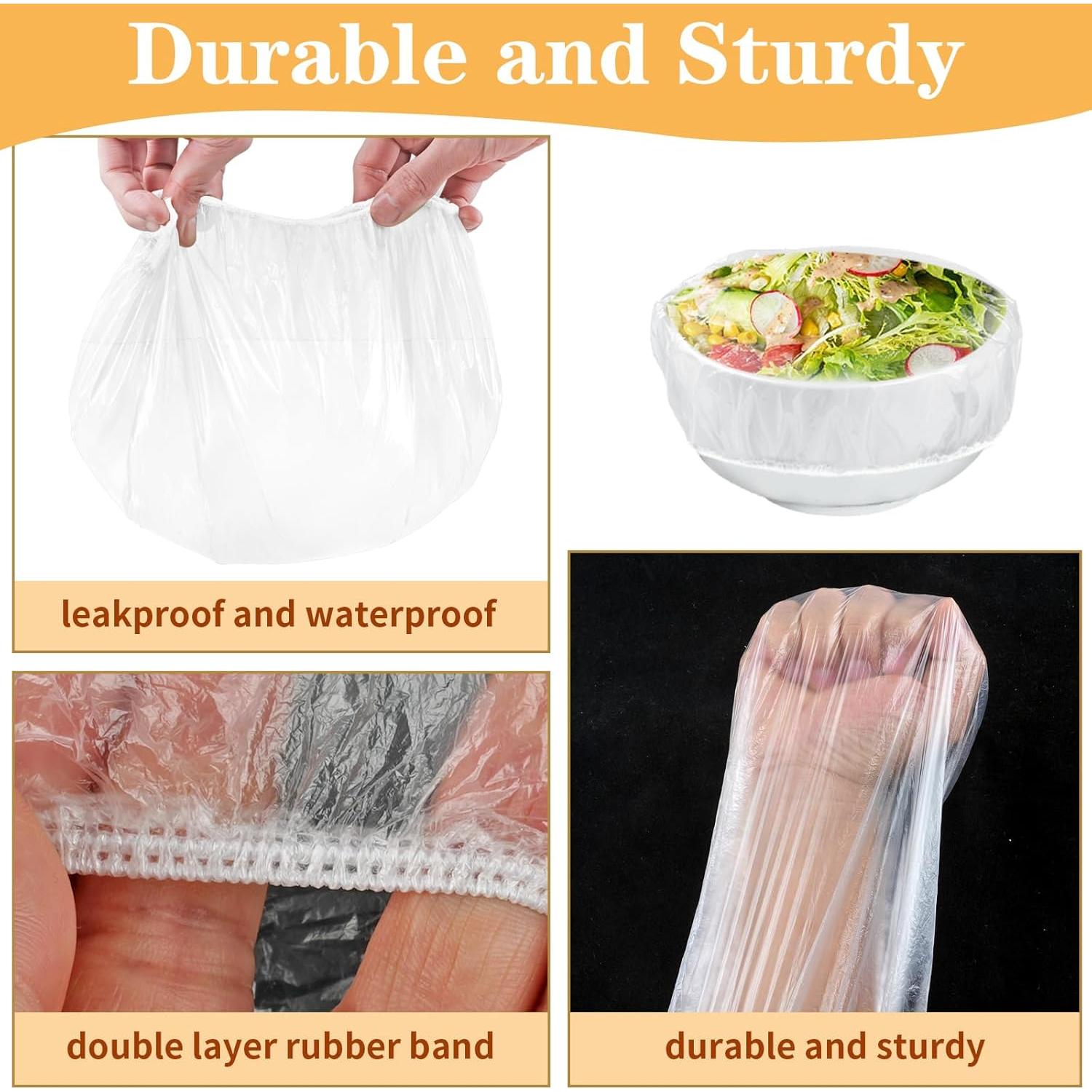 200 Cubiertas de Tazón de Plástico Reutilizables Reastar 28 cm