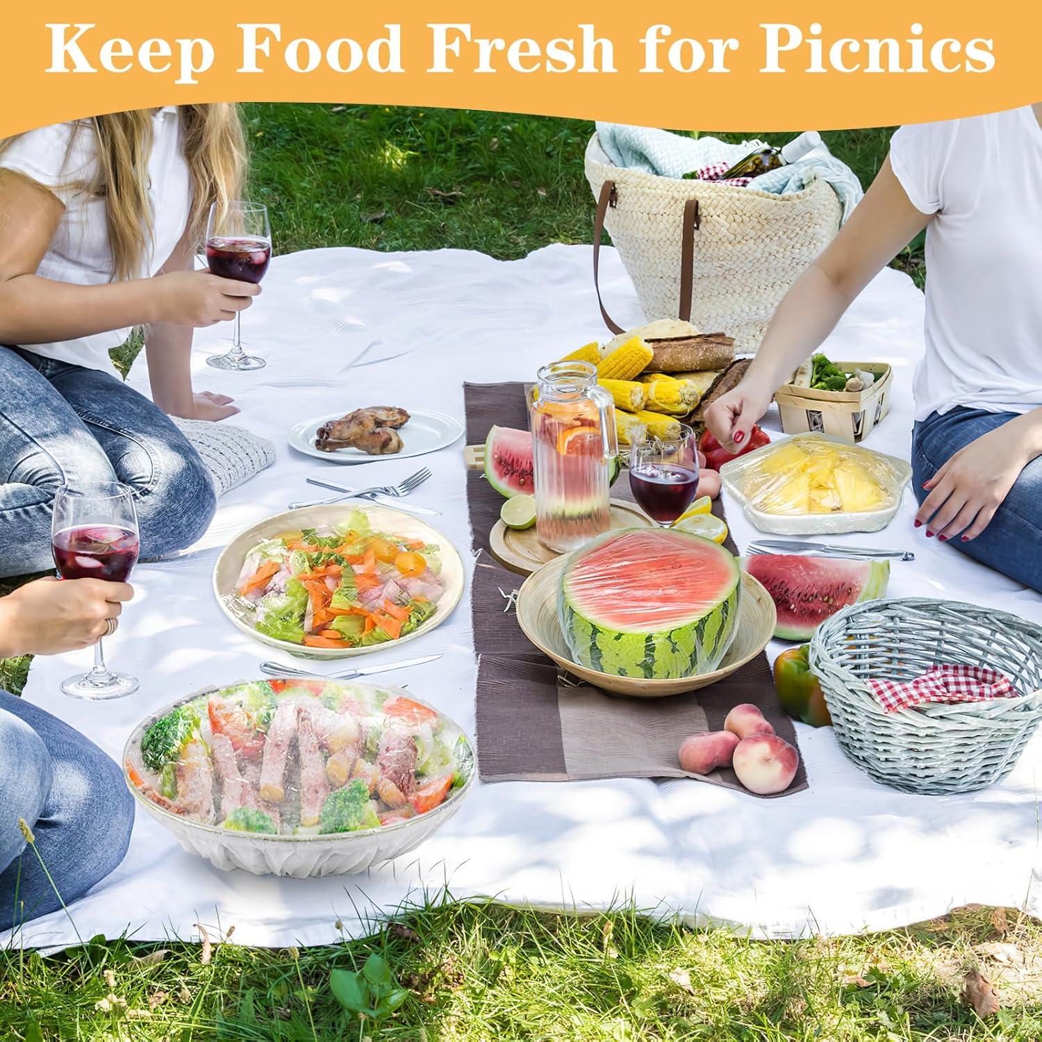 200 Cubiertas de Tazón de Plástico Reutilizables Reastar 28 cm