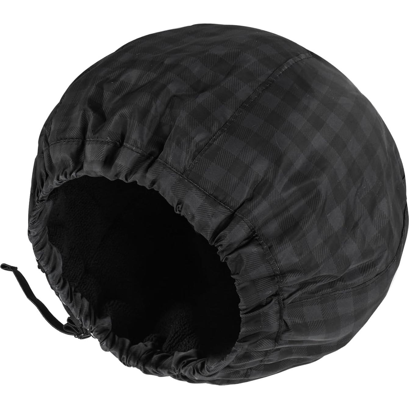Gorro de Ducha Impermeable Negro Ajustable para Hombres