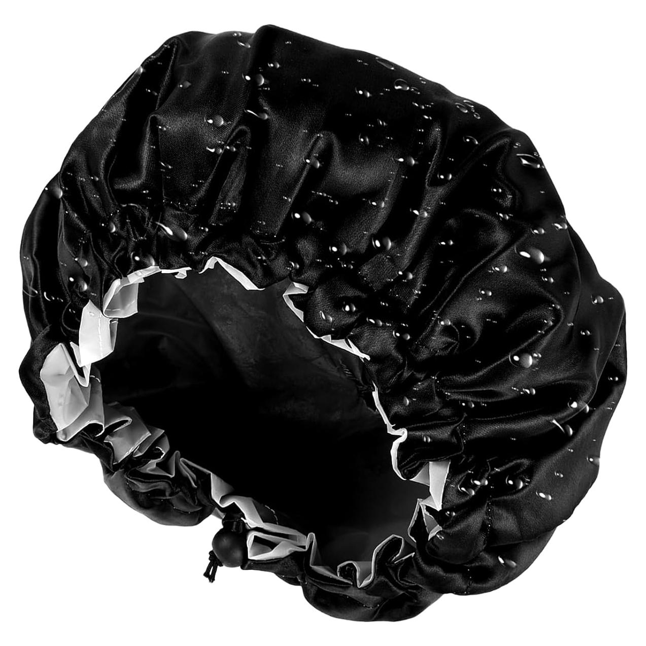 Gorro de Ducha Impermeable Reutilizable Ymapinc Negro 30 cm