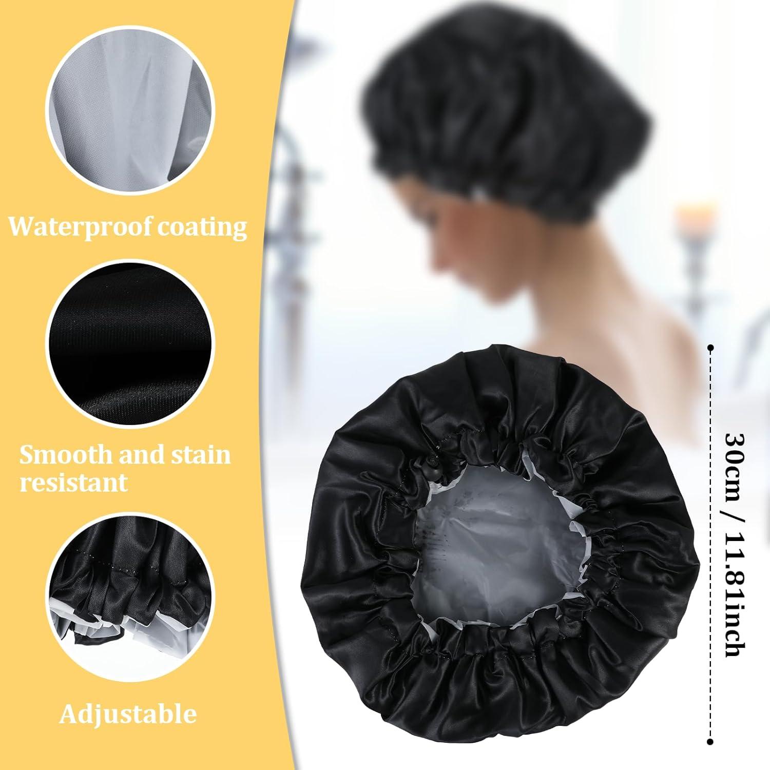 Gorro de Ducha Impermeable Reutilizable Ymapinc Negro 30 cm