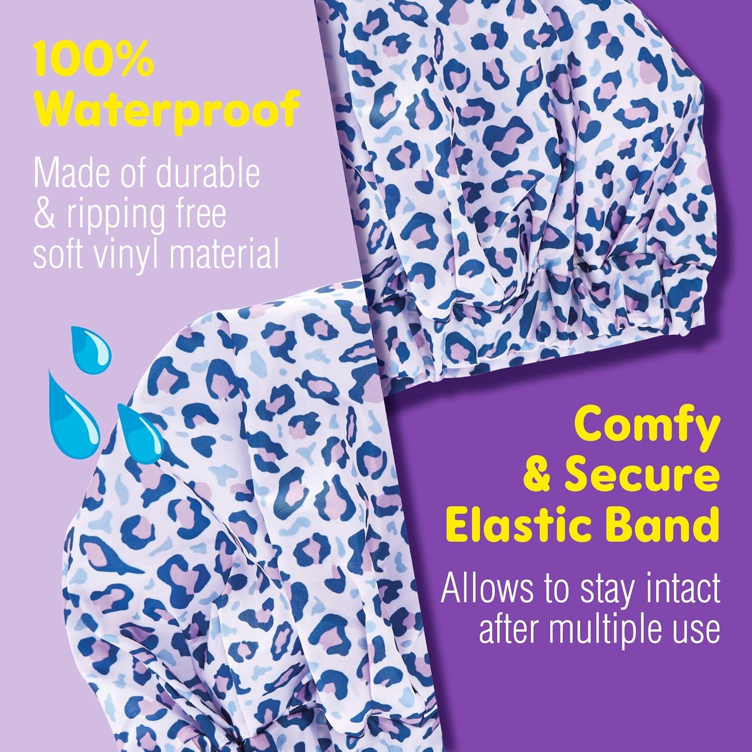 Gorro de Ducha Reutilizable Rojo por Kiss Leopardo para Niños