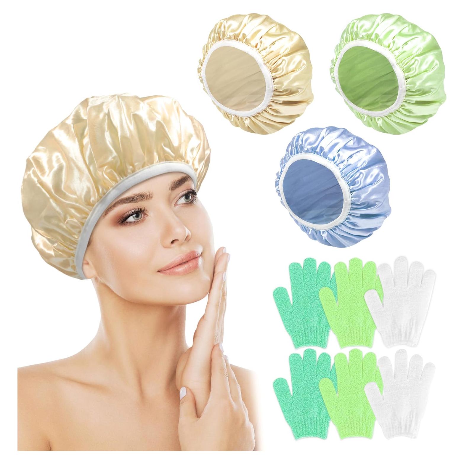 Gorros de Ducha Reutilizables Mis Cosas Novedosas 3PC