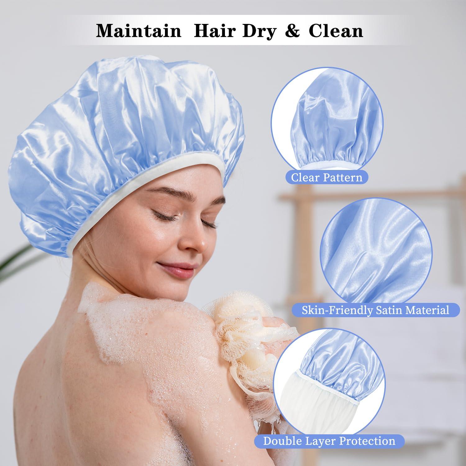 Gorros de Ducha Reutilizables Mis Cosas Novedosas 3PC