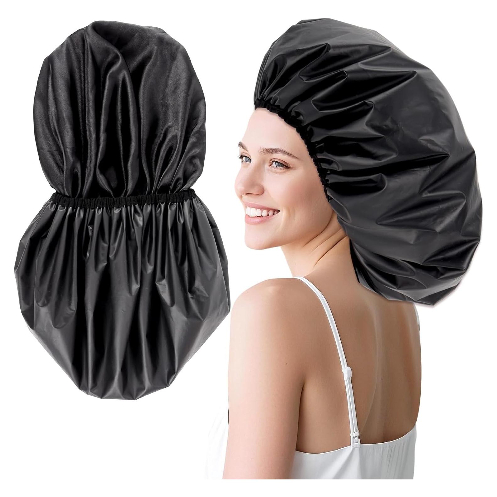 Gorro de Ducha Extra Grande JOLYEAK Impermeable Doble Capa