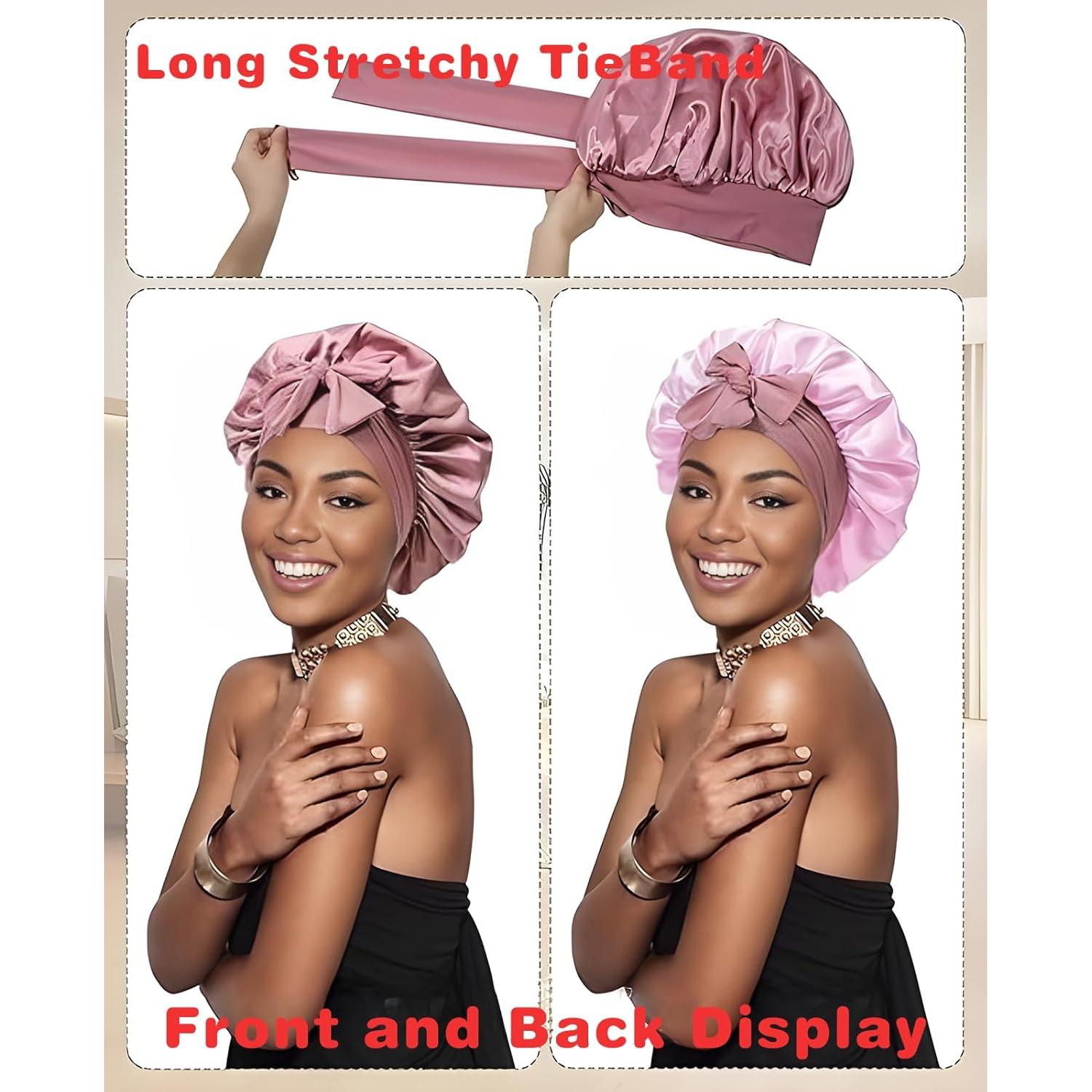 Gorro de Ducha Reutilizable DLSZKJ Doble Capa Satén 21x13cm