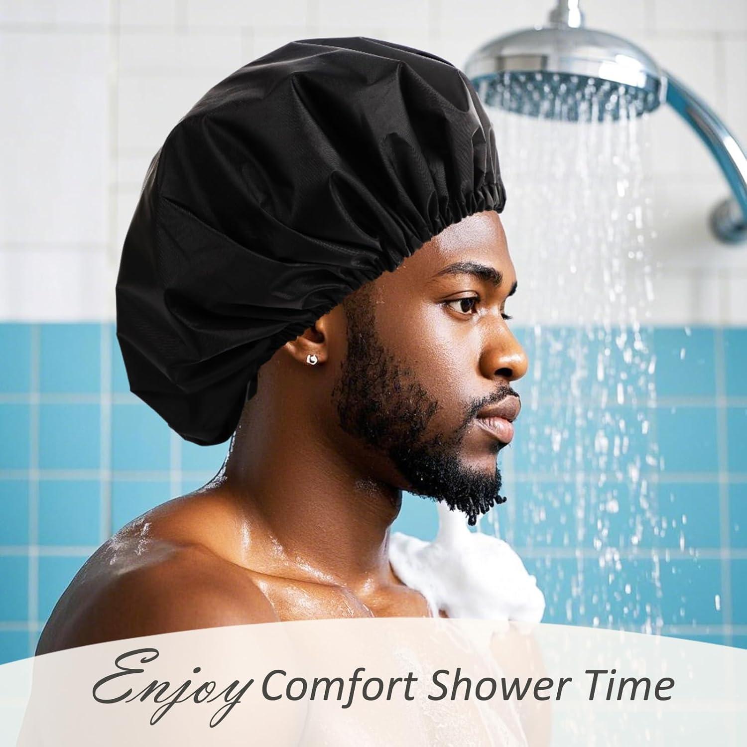 Gorro de Ducha Impermeable Reutilizable Himoswis Grande Negro
