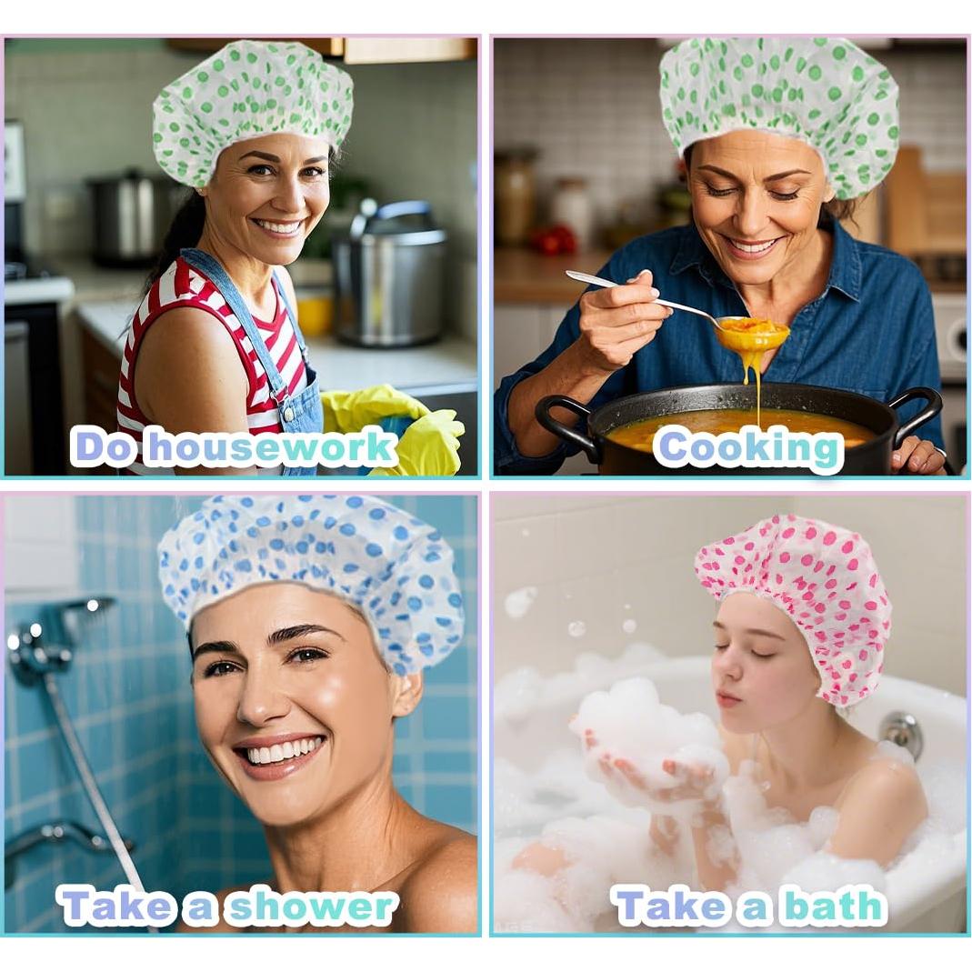 Paquete de 18 Gorras de Ducha Reutilizables FZWONVUC