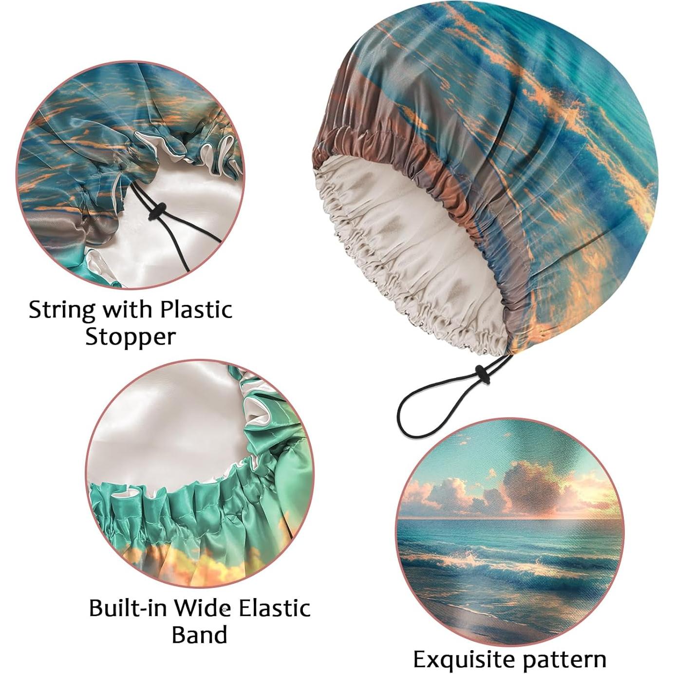 Gorro de Ducha de Seda Ajustable Impermeable Cabreche