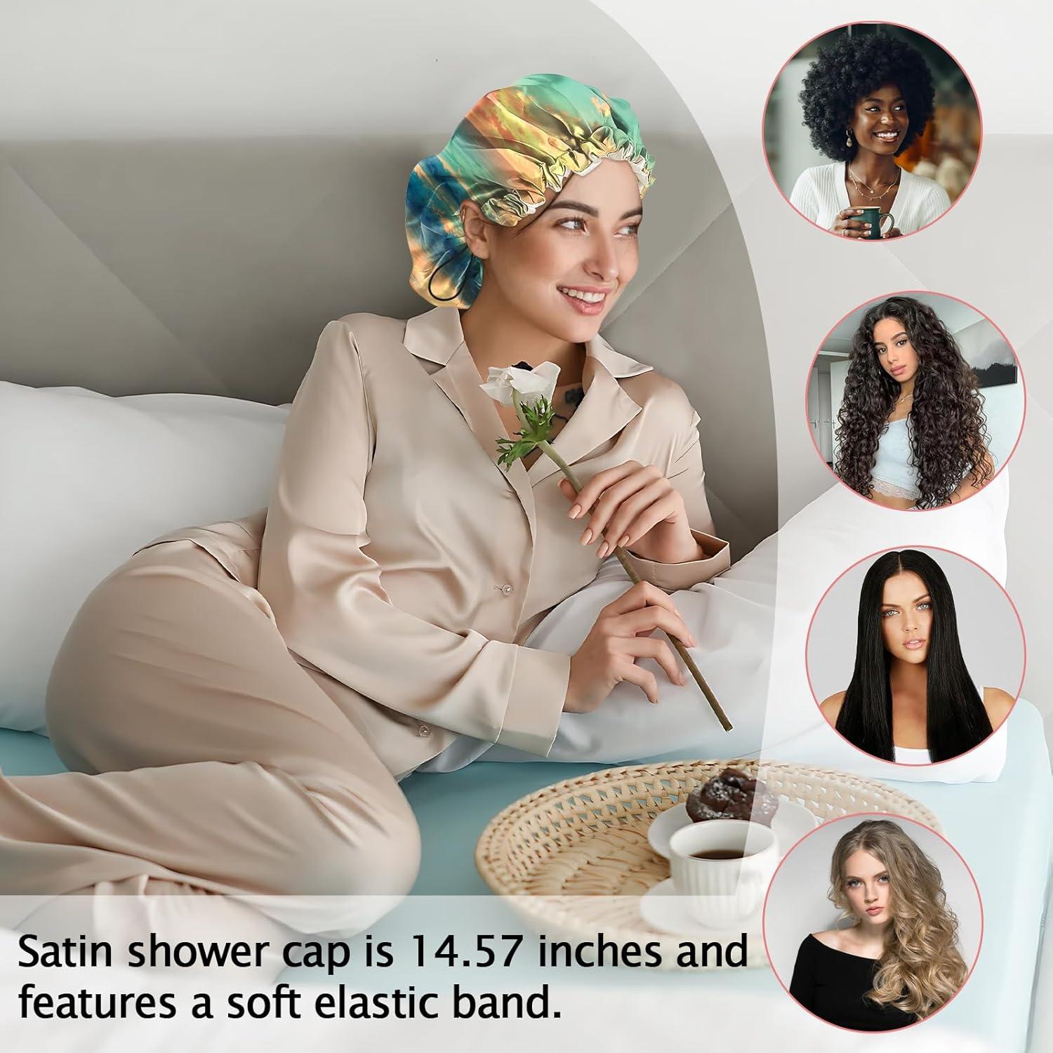 Gorro de Ducha de Seda Ajustable Impermeable Cabreche