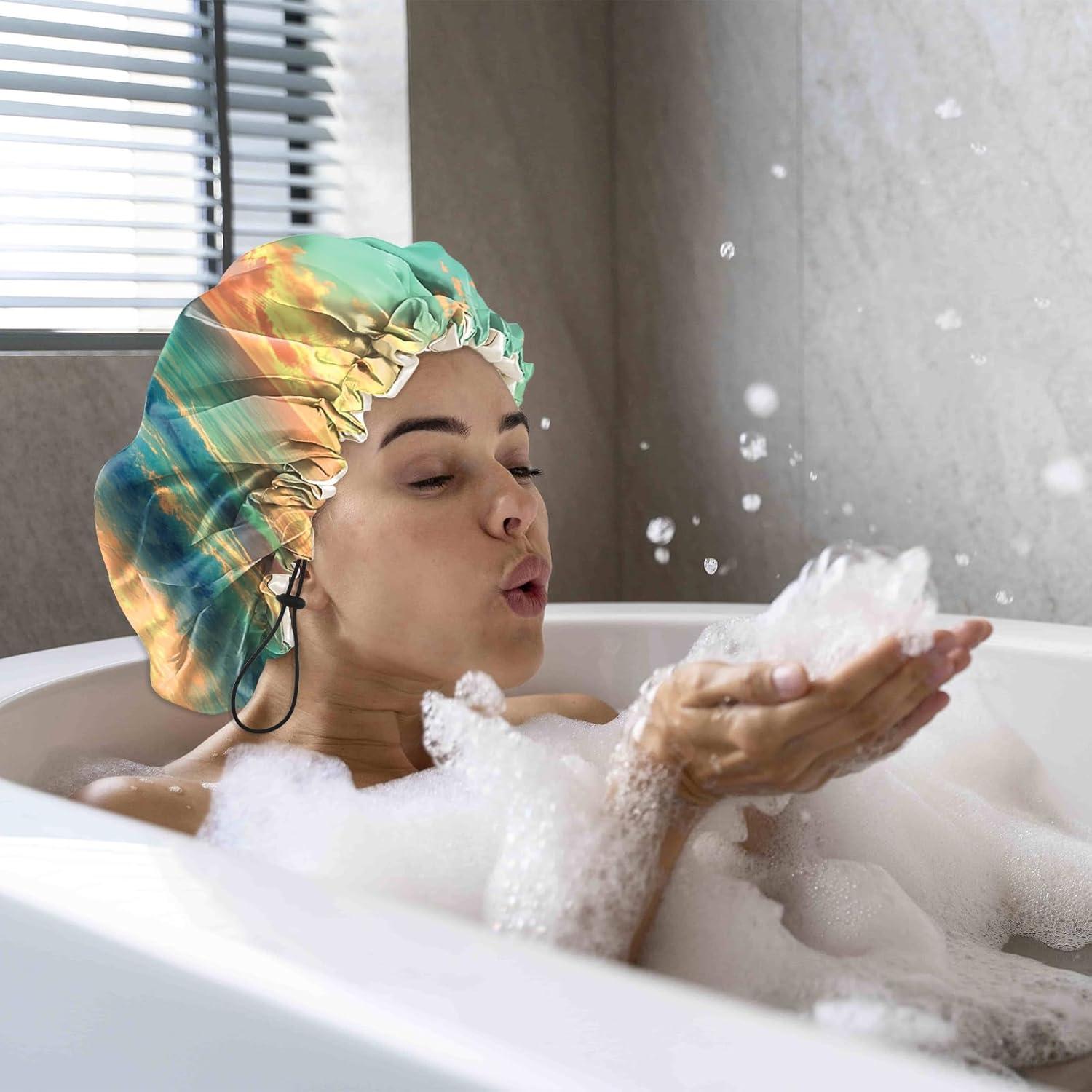 Gorro de Ducha de Seda Ajustable Impermeable Cabreche