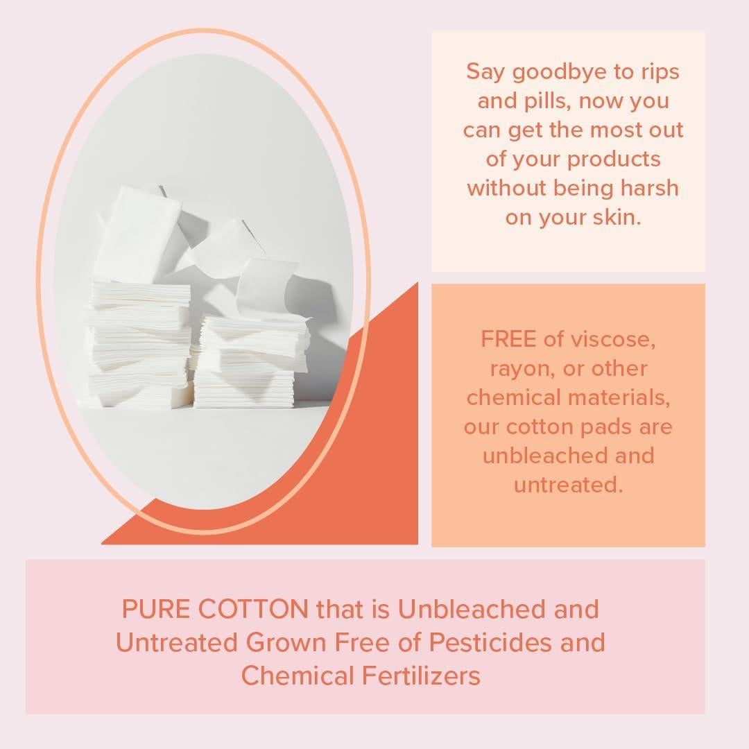 Discos de Algodón Facial Conejo Blanco - 200 Unidades - 100% Algodón Puro, Extra Suaves y Sin Pelusa