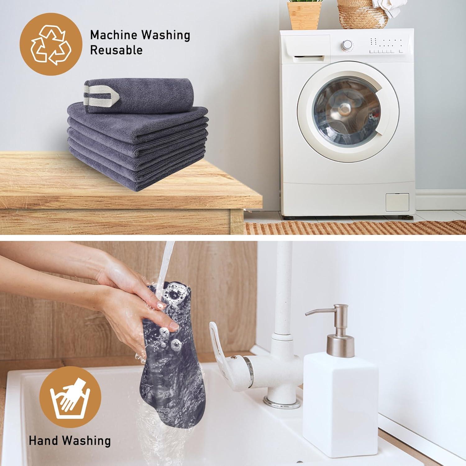 Paños Desmaquillantes Reutilizables Natwag 30x30 cm Grises