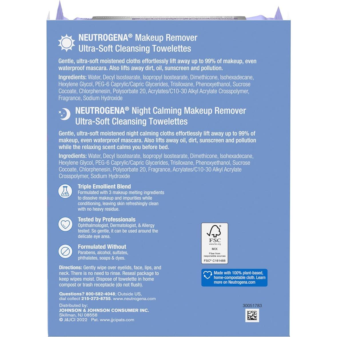 Toallitas Faciales Limpiadoras Neutrogena - 3 Paquetes de 25