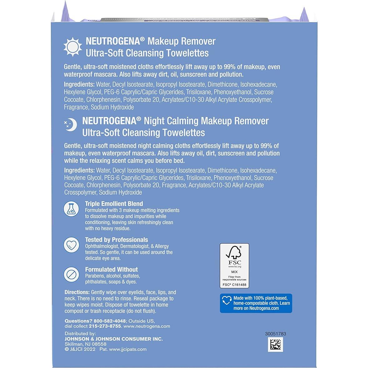 Toallitas Faciales Limpiadoras Neutrogena - 3 Paquetes de 25