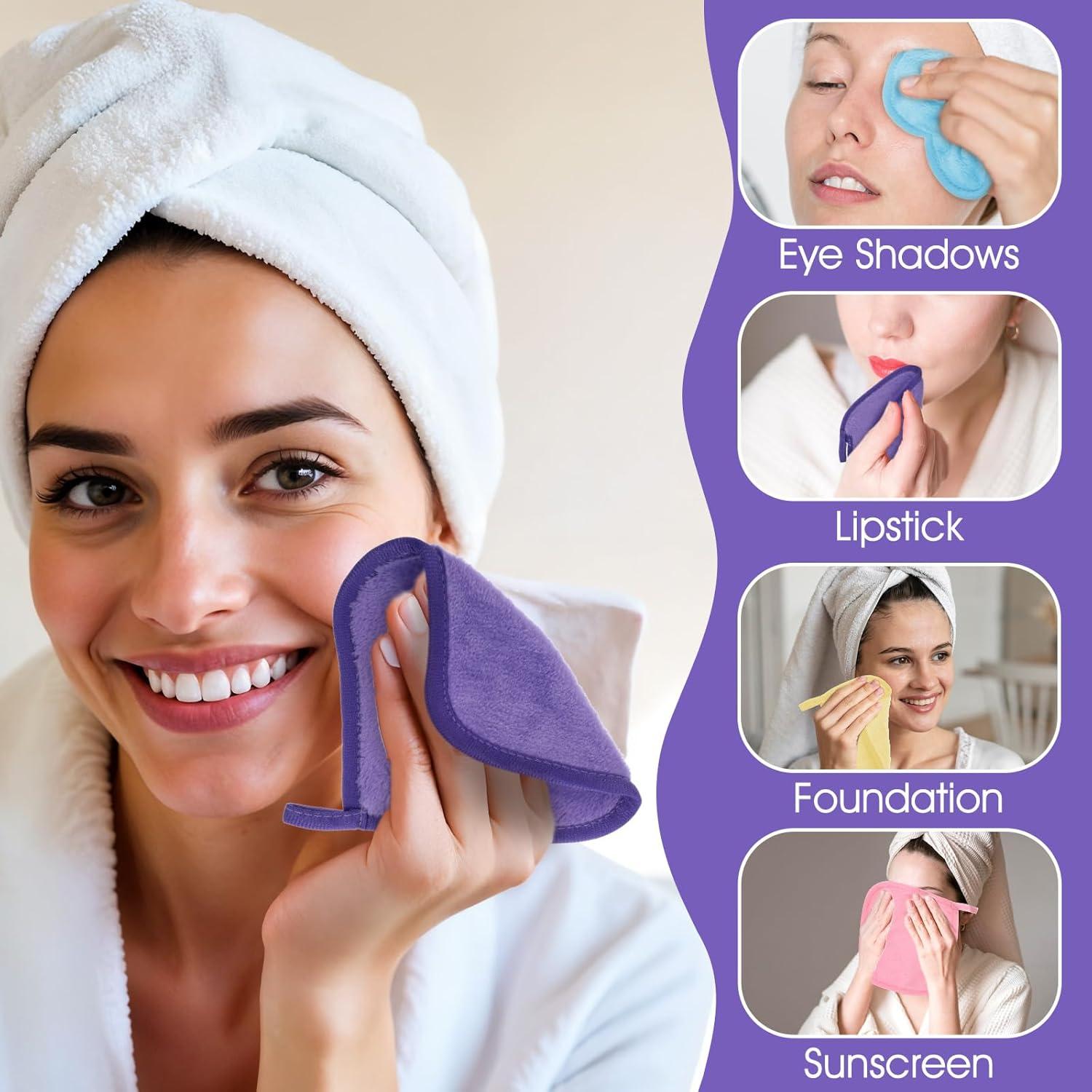 Paquete de 15 Toallitas Desmaquillantes Reutilizables TIESOME 16.5x15.5cm