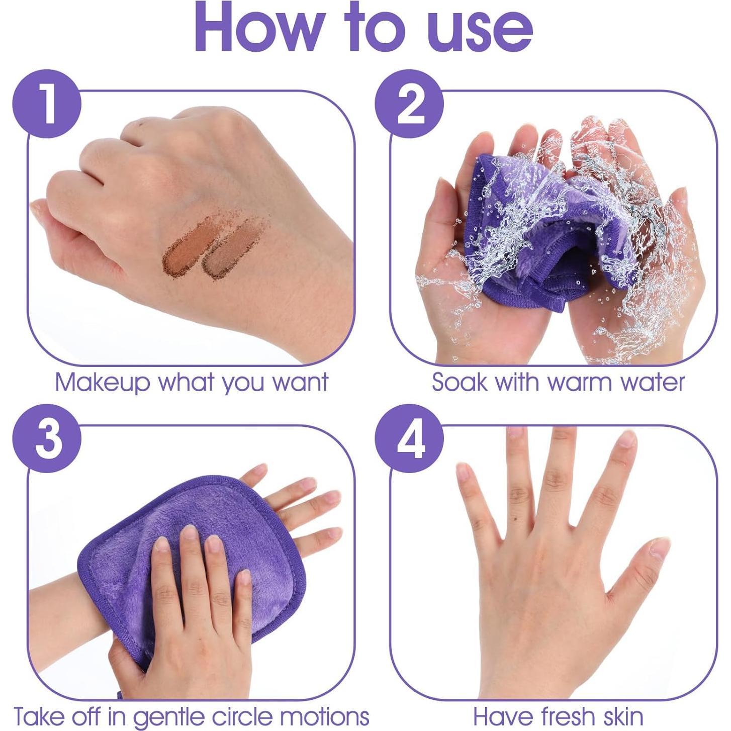 Paquete de 15 Toallitas Desmaquillantes Reutilizables TIESOME 16.5x15.5cm